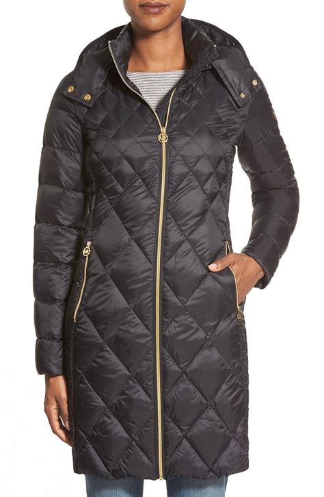 michael michael kors packable diamond quilted down coat|Michael Kors packable down fill.